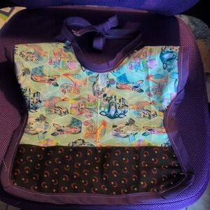 Handmade Farm Animal Playful Print Bib